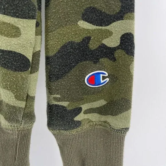 Champion Boys Green Camo Pullover Hoodie Sweatshirt Size Medium - Picture 12 of 14